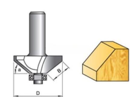 T08316 45° Chamfer bit